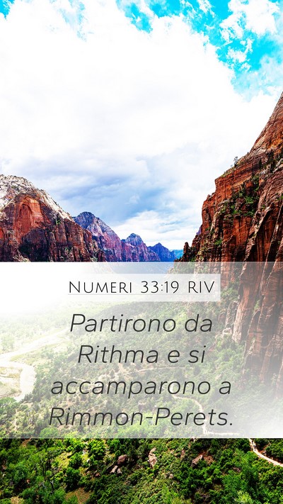 Numeri 33:19 RIV Mobile Phone Wallpaper - Partirono da Rithma e si accamparono a - Mobile Bible Verse Wallpaper