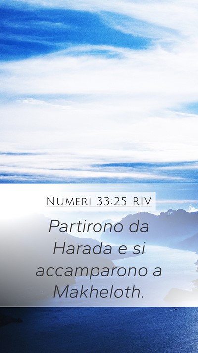 Numeri 33:25 RIV Mobile Phone Wallpaper - Partirono da Harada e si accamparono a - Mobile Bible Verse Wallpaper