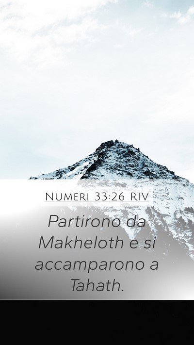 Numeri 33:26 RIV Mobile Phone Wallpaper - Partirono da Makheloth e si accamparono a - Mobile Bible Verse Wallpaper