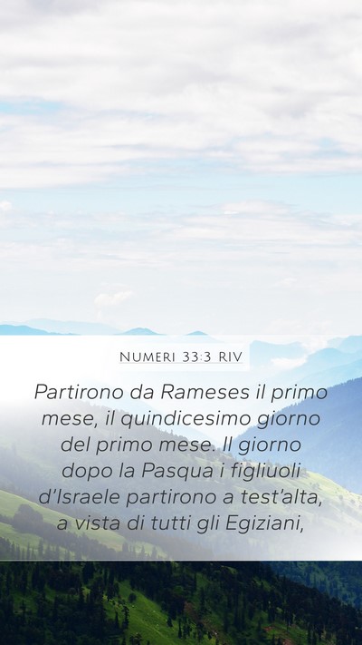 Numeri 33:3 RIV Mobile Phone Wallpaper - Partirono da Rameses il primo mese, il - Mobile Bible Verse Wallpaper