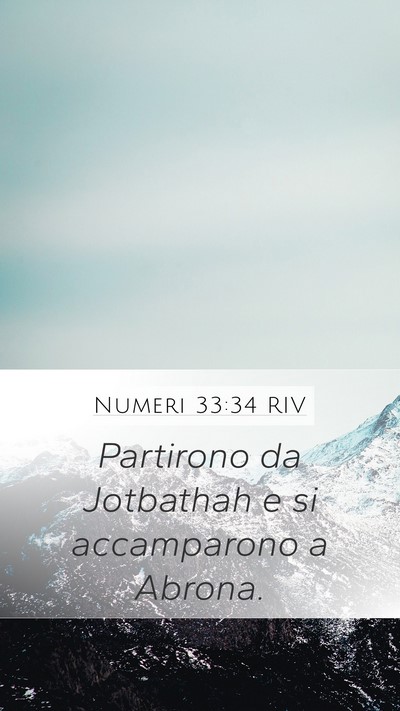 Numeri 33:34 RIV Mobile Phone Wallpaper - Partirono da Jotbathah e si accamparono a - Mobile Bible Verse Wallpaper