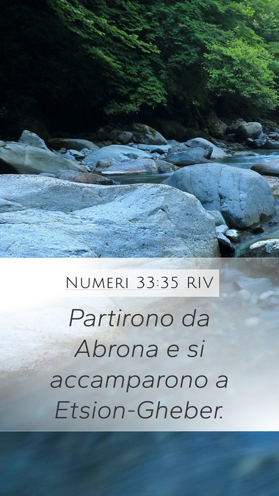 Numeri 33:35 RIV Mobile Phone Wallpaper - Partirono da Abrona e si accamparono a - Mobile Bible Verse Wallpaper