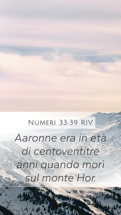 Numeri 33:39 RIV Mobile Phone Wallpaper - Aaronne era in età di centoventitre anni quando - Mobile Bible Verse Wallpaper