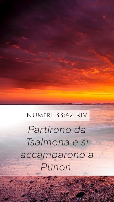 Numeri 33:42 RIV Mobile Phone Wallpaper - Partirono da Tsalmona e si accamparono a - Mobile Bible Verse Wallpaper