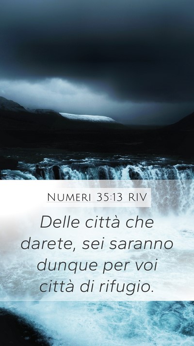 Numeri 35:13 RIV Mobile Phone Wallpaper - Delle città che darete, sei saranno dunque per - Mobile Bible Verse Wallpaper