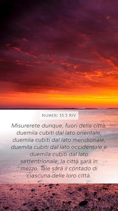 Numeri 35:5 RIV Mobile Phone Wallpaper - Misurerete dunque, fuori della città, duemila - Mobile Bible Verse Wallpaper