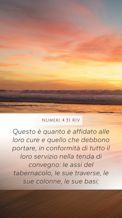 Numeri 4:31 RIV Bible Verse Image