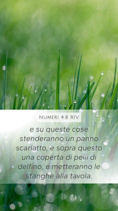 Numeri 4:8 RIV Bible Verse Image