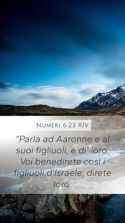 Numeri 6:23 RIV Bible Verse Image