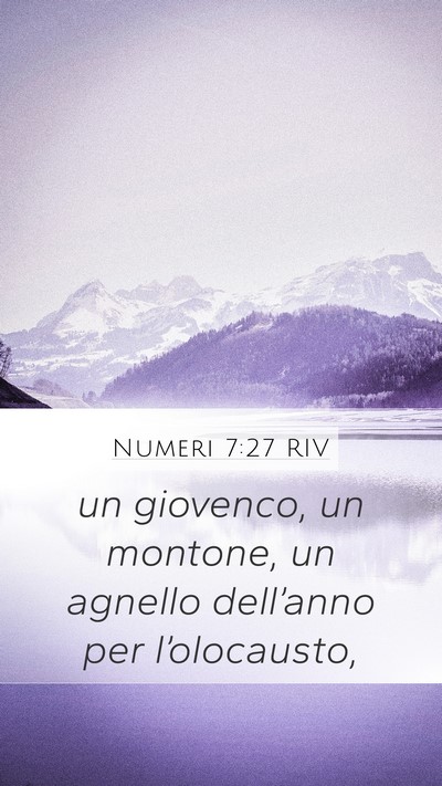 Numeri 7:27 RIV Bible Verse Image