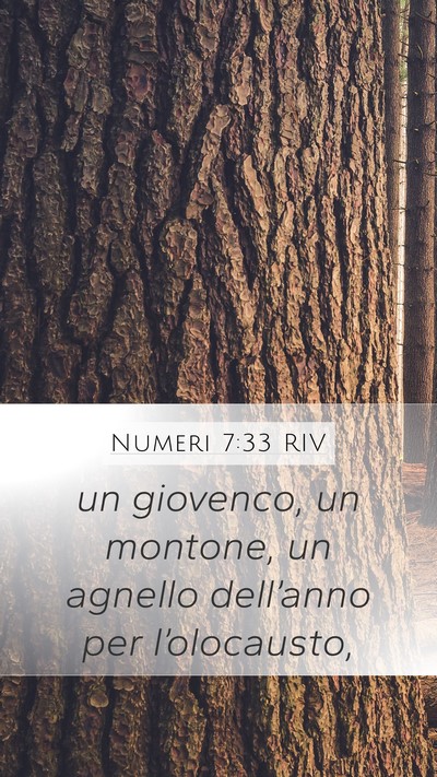 Numeri 7:33 RIV Mobile Phone Wallpaper - un giovenco, un montone, un agnello dell’anno - Mobile Bible Verse Wallpaper