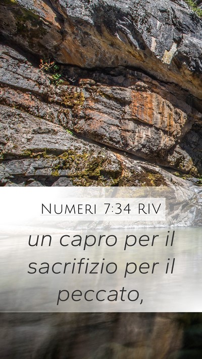 Numeri 7:34 RIV Mobile Phone Wallpaper - un capro per il sacrifizio per il - Mobile Bible Verse Wallpaper