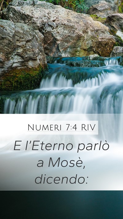 Numeri 7:4 RIV Mobile Phone Wallpaper - E l’Eterno parlò a Mosè, - Mobile Bible Verse Wallpaper