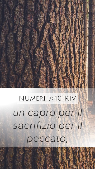 Numeri 7:40 RIV Mobile Phone Wallpaper - un capro per il sacrifizio per il - Mobile Bible Verse Wallpaper