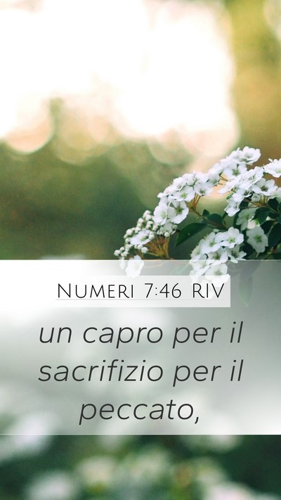 Numeri 7:46 RIV Mobile Phone Wallpaper - un capro per il sacrifizio per il - Mobile Bible Verse Wallpaper