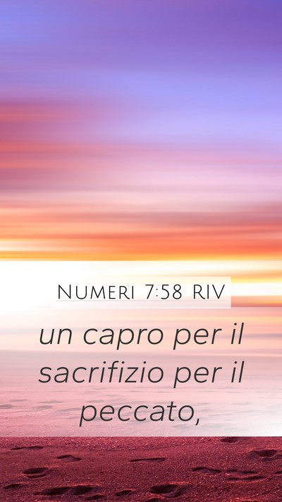 Numeri 7:58 RIV Mobile Phone Wallpaper - un capro per il sacrifizio per il - Mobile Bible Verse Wallpaper