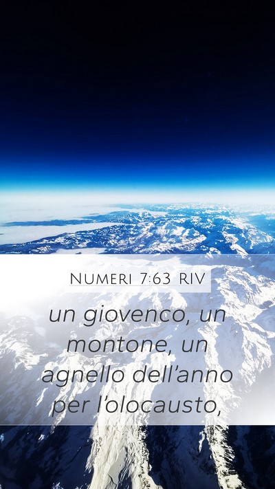 Numeri 7:63 RIV Mobile Phone Wallpaper - un giovenco, un montone, un agnello dell’anno - Mobile Bible Verse Wallpaper