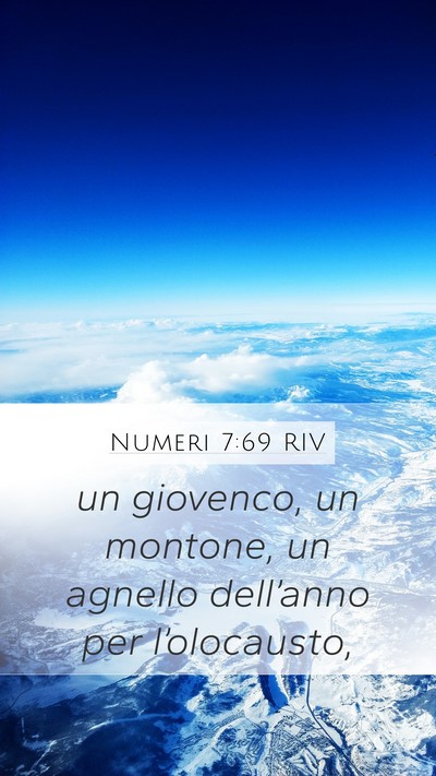 Numeri 7:69 RIV Mobile Phone Wallpaper - un giovenco, un montone, un agnello dell’anno - Mobile Bible Verse Wallpaper