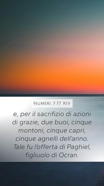 Numeri 7:77 RIV Bible Verse Image