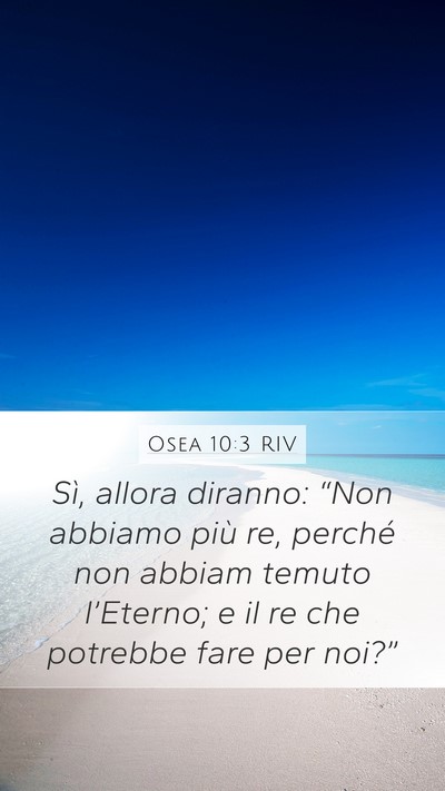 Osea 10:3 RIV Bible Verse Image