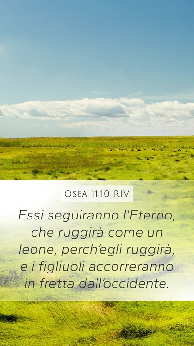 Osea 11:10 RIV Bible Verse Image
