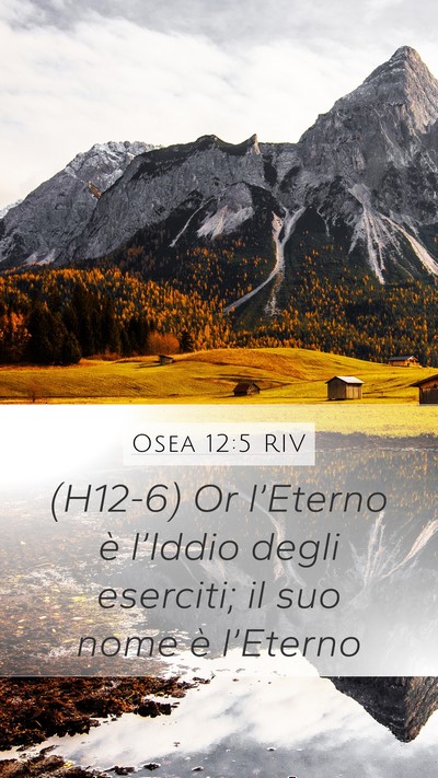 Osea 12:5 RIV Bible Verse Image