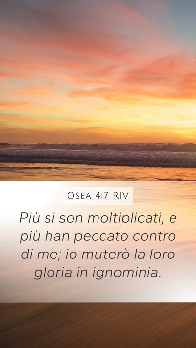 Osea 4:7 RIV Bible Verse Image
