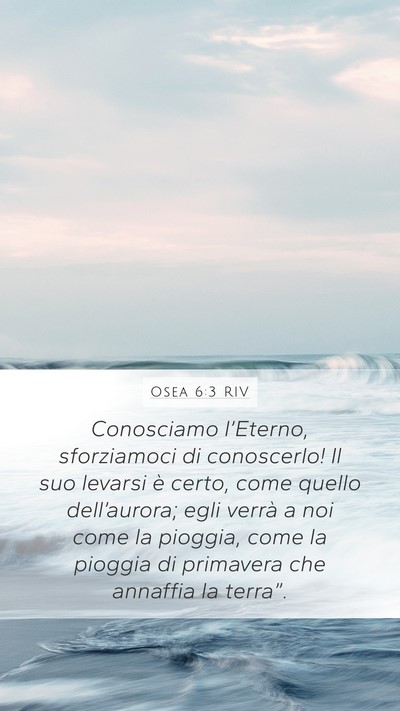 Osea 6:3 RIV Bible Verse Image