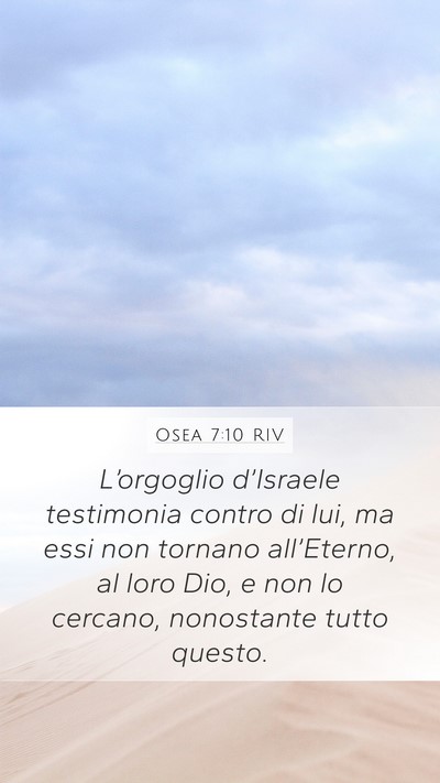 Osea 7:10 RIV Bible Verse Image