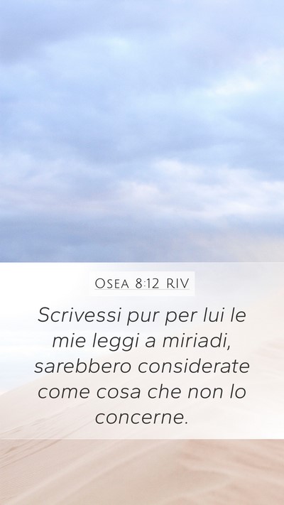 Osea 8:12 RIV Bible Verse Image