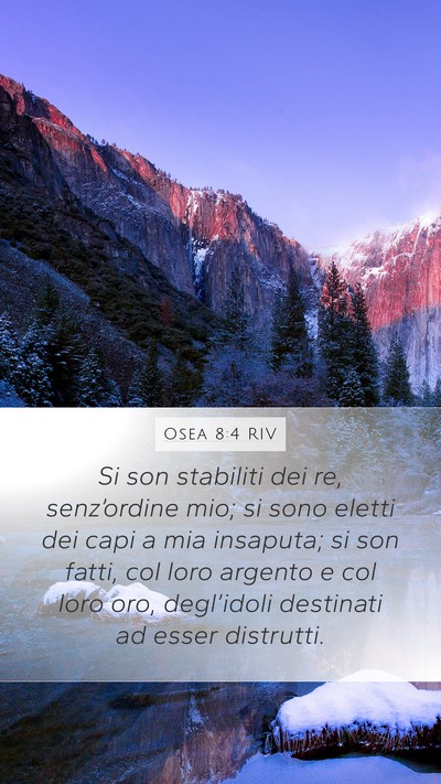 Osea 8:4 RIV Bible Verse Image