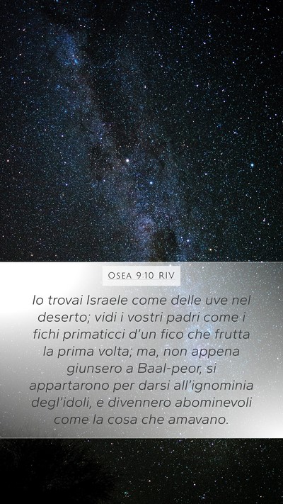 Osea 9:10 RIV Bible Verse Image