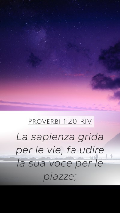 Proverbi 1:20 RIV Bible Verse Image
