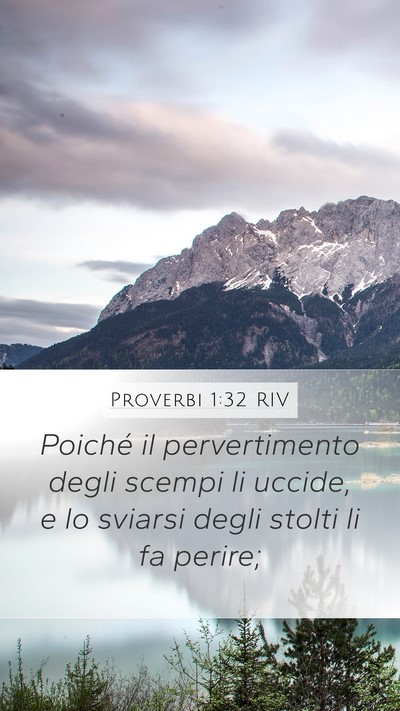 Proverbi 1:32 RIV Bible Verse Image