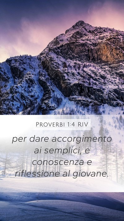 Proverbi 1:4 RIV Bible Verse Image