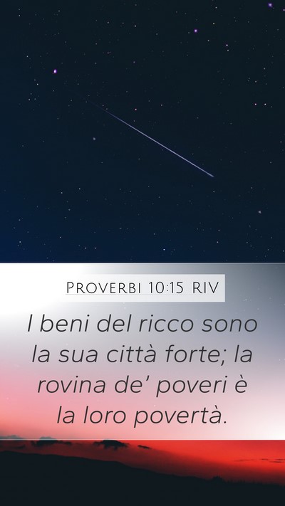 Proverbi 10:15 RIV Bible Verse Image