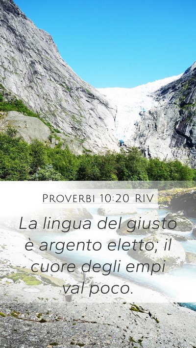 Proverbi 10:20 RIV Bible Verse Image