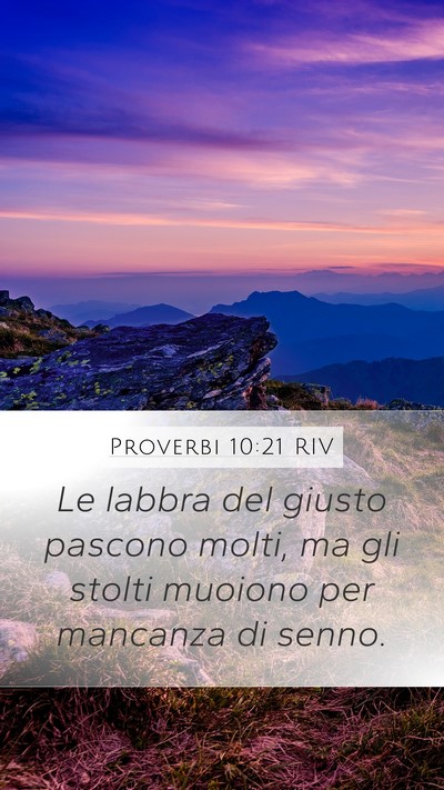 Proverbi 10:21 RIV Bible Verse Image