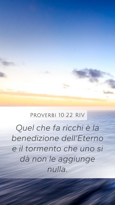 Proverbi 10:22 RIV Bible Verse Image