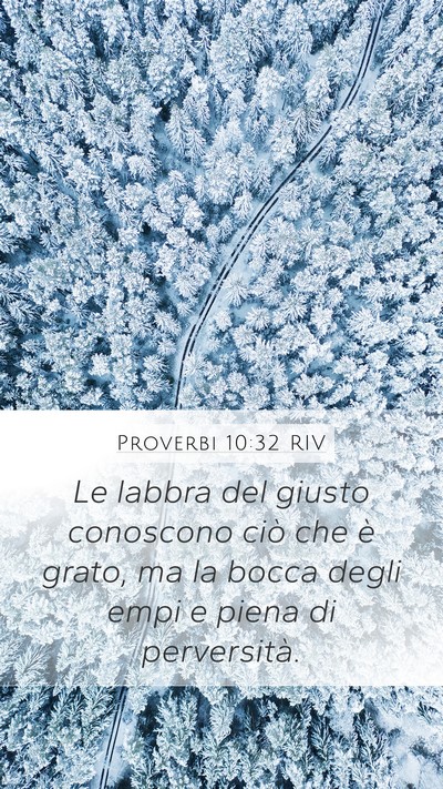 Proverbi 10:32 RIV Bible Verse Image