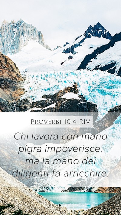 Proverbi 10:4 RIV Bible Verse Image
