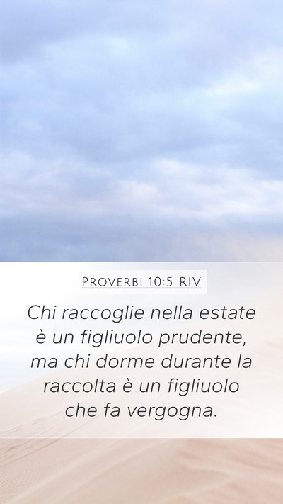Proverbi 10:5 RIV Bible Verse Image