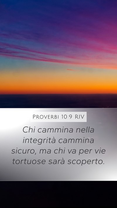 Proverbi 10:9 RIV Bible Verse Image