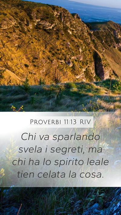 Proverbi 11:13 RIV Bible Verse Image