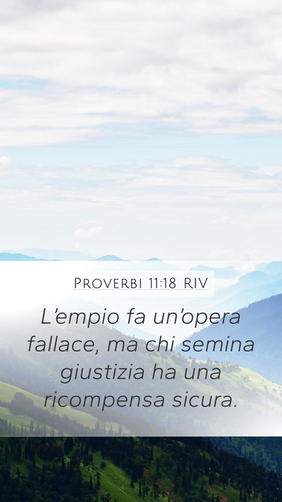 Proverbi 11:18 RIV Bible Verse Image