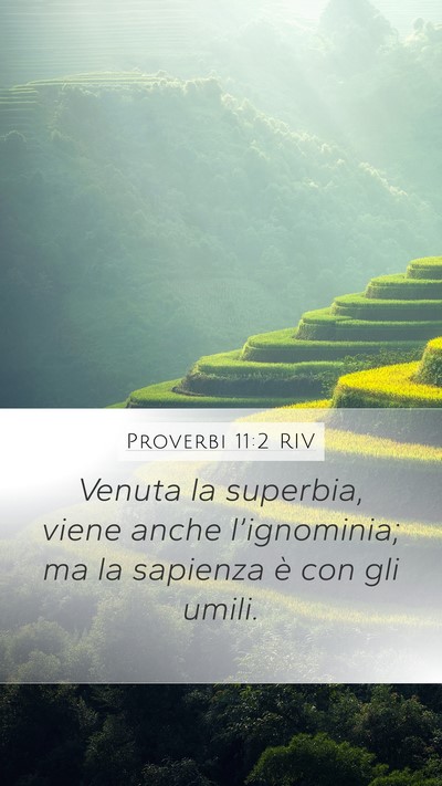 Proverbi 11:2 RIV Bible Verse Image