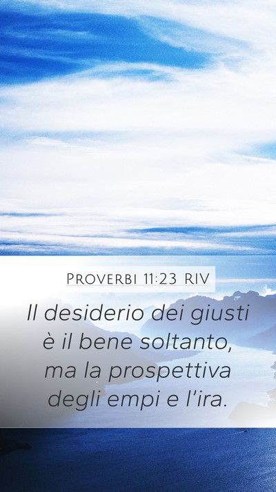 Proverbi 11:23 RIV Bible Verse Image