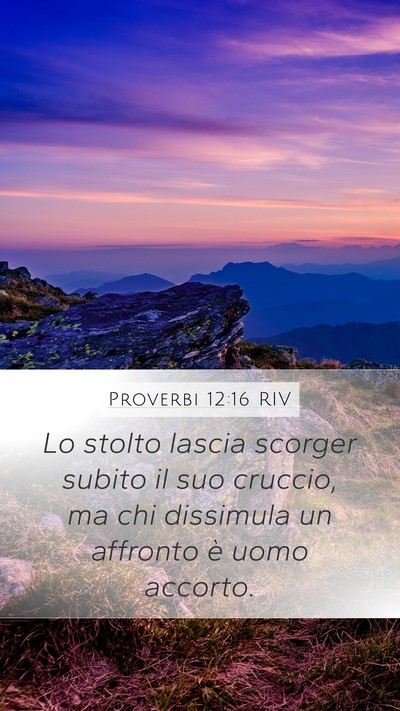 Proverbi 12:16 RIV Bible Verse Image