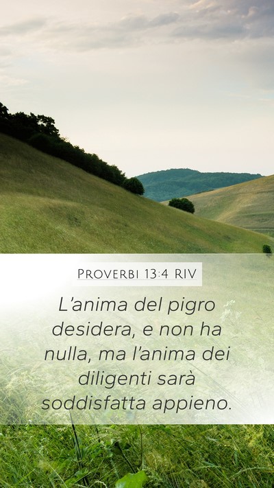 Proverbi 13:4 RIV Bible Verse Image