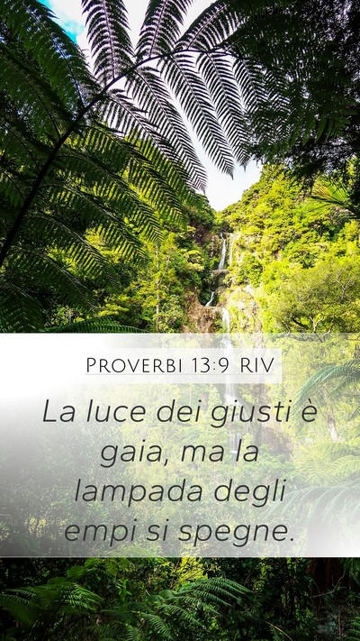 Proverbi 13:9 RIV Bible Verse Image